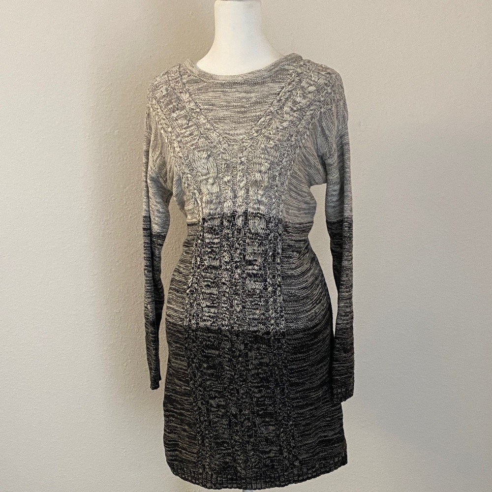 Gray Ombre Sweater Dress